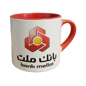 فنجان دسته و داخل رنگی