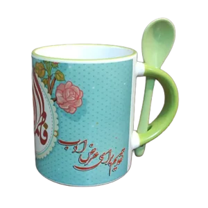 لیوان رنگی قاشق دار